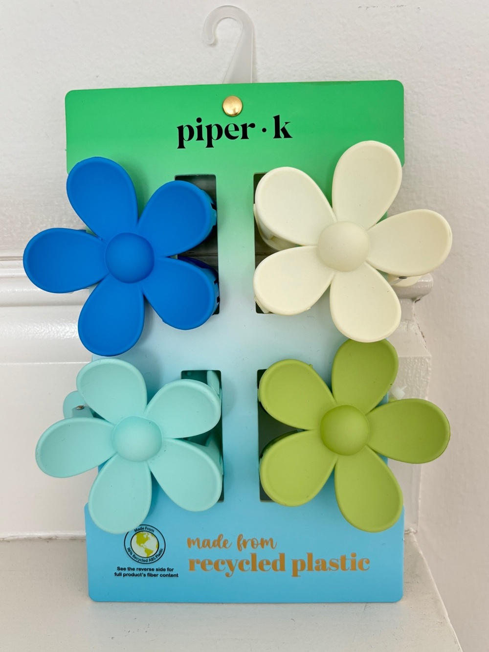 piper•k Floral Hair Clips - Blue, Cream, Mint, Lime